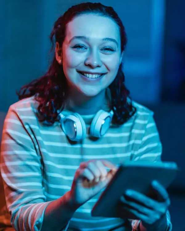 Woman with tablet